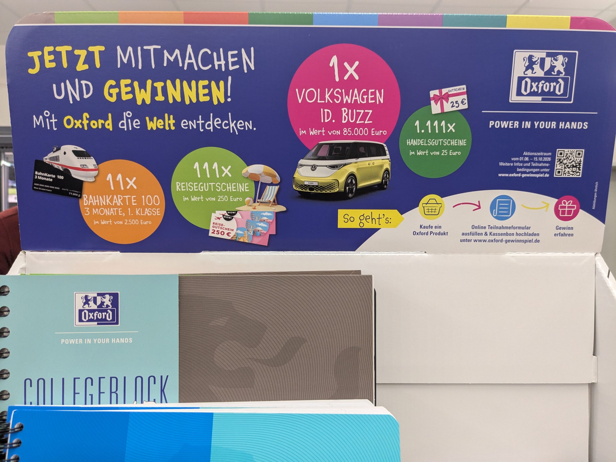 Oxford: VW ID Buzz, Bahncard 100 1. Klasse gewinnen