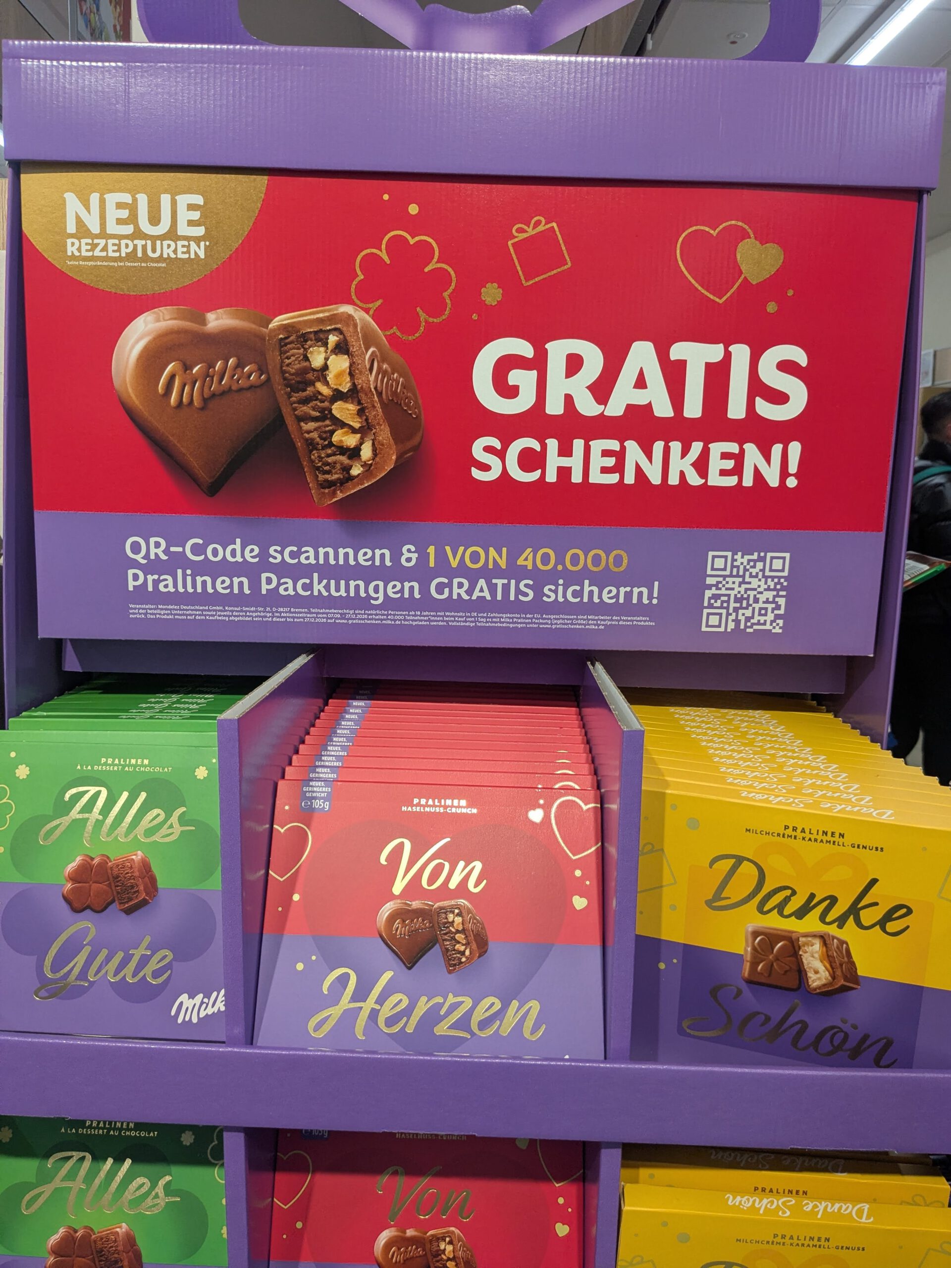 Milka Pralinen: 1 von 40.000 Packungen gratis sichern